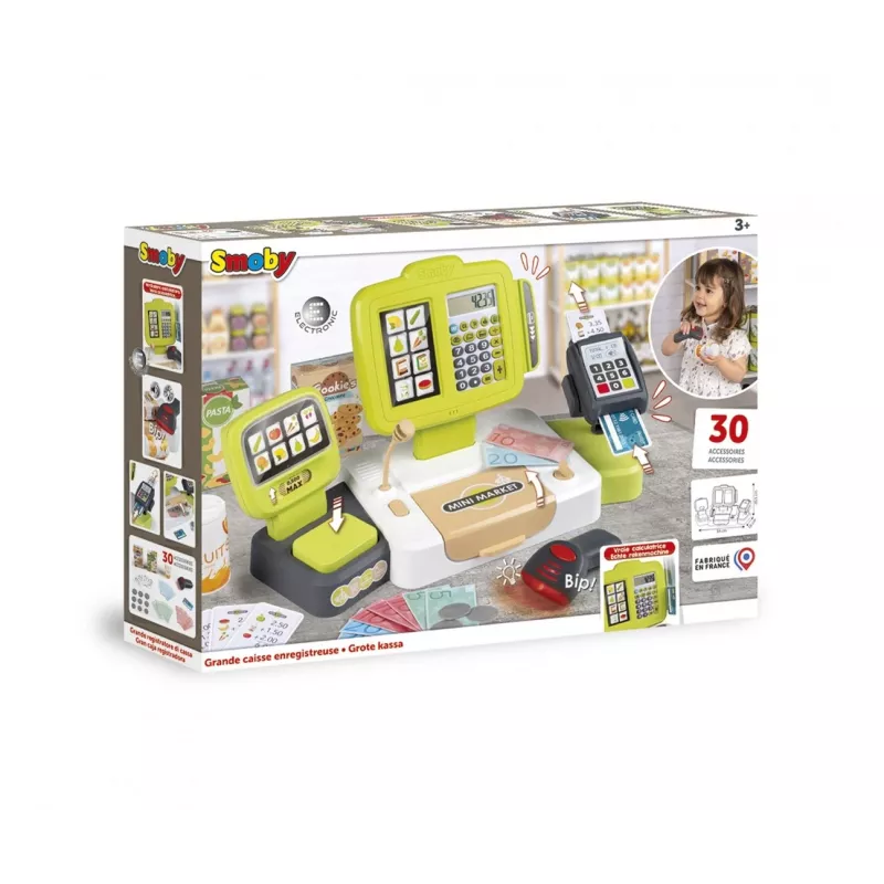 Registratore di cassa Smoby grande registratore di cassa multicolore 3 anni