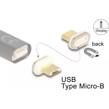 Adattatore cavo DeLOCK 66575 magnetico USB Micro-B dorato bianco
