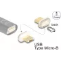 Adattatore cavo DeLOCK 66575 magnetico USB Micro-B dorato bianco