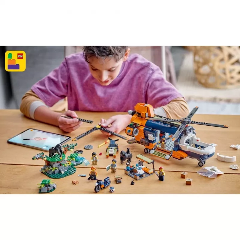 LEGO City 60437 elicottero Jungle Explorer al campo base