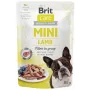 Paté umido Brit Mini Lamb 85 g — cibo umido con agnello come unica fonte proteica per cani piccoli adulti, senza cereali, bustina da 85 g