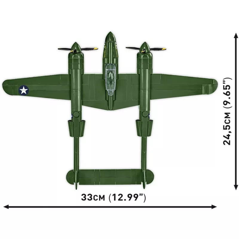 COBI Lockheed P-38 Lightning. Tipo di prodotto: mattoncini, Età minima consigliata: 7 anni, Tema: forze armate, Numero di pezzi: 332 pz.