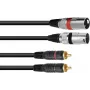 Cavo audio 1 m Omnitronic 3022522B 2x XLR 2x RCA nero