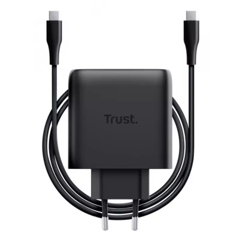 Caricabatterie Trust Maxo 65W 2 porte USB-C GaN ricarica rapida nero