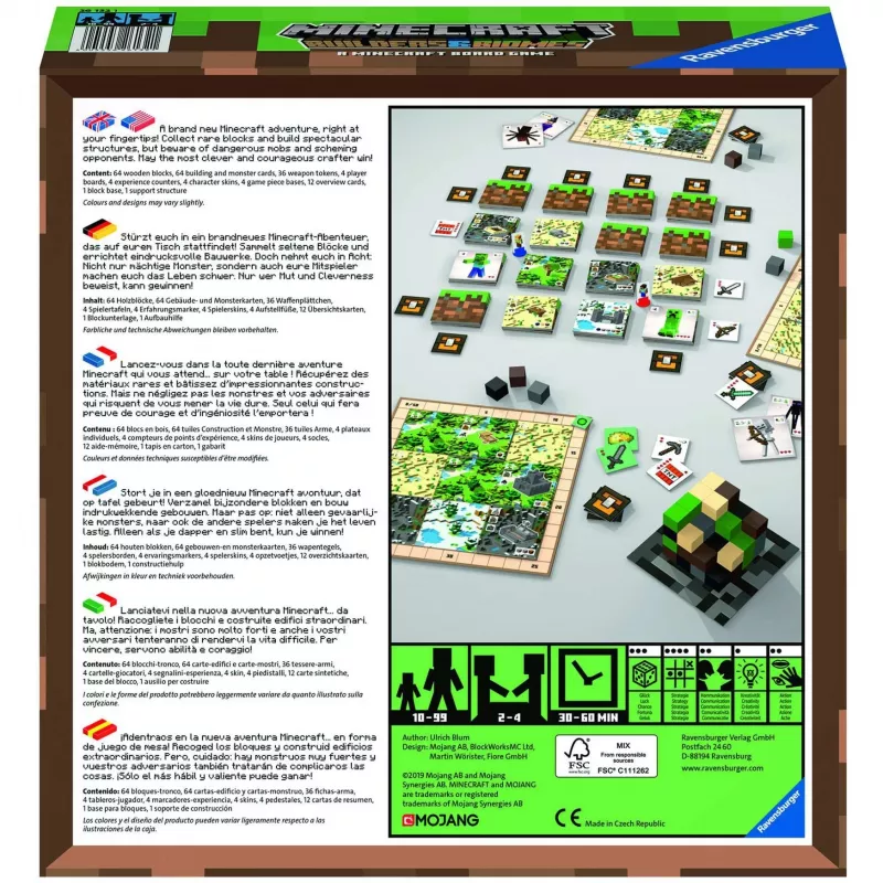 Minecraft Builder & Biomes, gioco da tavolo