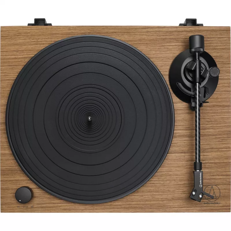 AT-LPW40WN, giradischi nero/legno, preamplificatore phono integrato, funzionamento manuale