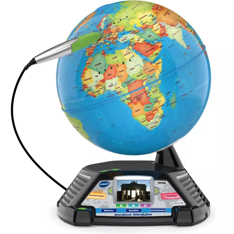 Globo video interattivo VTech 80-605404 — globo parlante educativo con contenuti audio e interattivi
