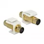 Modulo Keystone DELOCK 86338 — Mini-DIN 4 su Mini-DIN 4, bianco, 22×40×15 mm