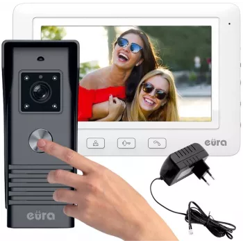 Videocitofono Eura VDP-45A3 Alpha — posto interno videocitofono, bianco