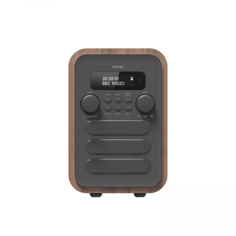 Denver DAB-48Grigio radio digitale personale grigio, legno