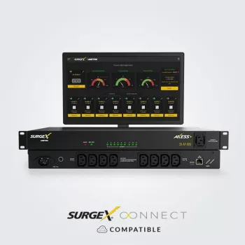 Unità di distribuzione dell'alimentazione SurgeX Access 10A con 9× prese IEC C13
