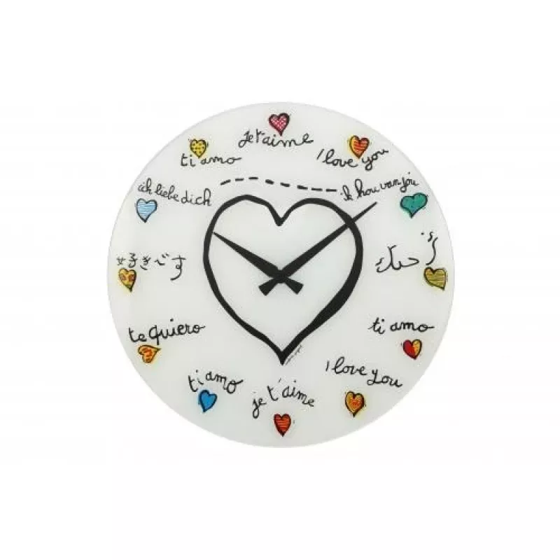 NeXtime orologio 8030 Loving You, Ø43 cm, da parete, bianco/multicolore