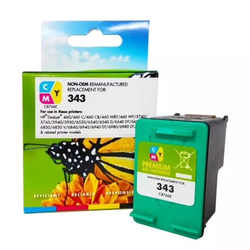 Static Control compatibile Hewlett-Packard 343 (C8766EE) tricolore, 260 pagine