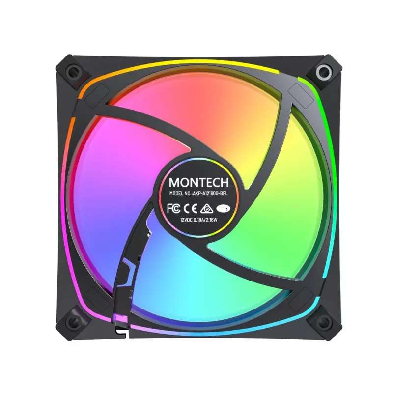 MONTECH AX120 PRO nero 120mm ARGB confezione da 3