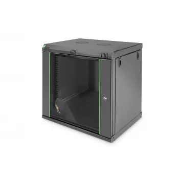 DIGITUS Dynamic Basic DN-19 16-U-EC-SW - armadio - armadio di rete - adatto per montaggio a parete - nero, RAL 9005 - 12U - 48,3 cm (19
