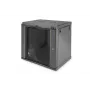 DIGITUS Dynamic Basic DN-19 16-U-EC-SW - armadio - armadio di rete - adatto per montaggio a parete - nero, RAL 9005 - 12U - 48,3 cm (19