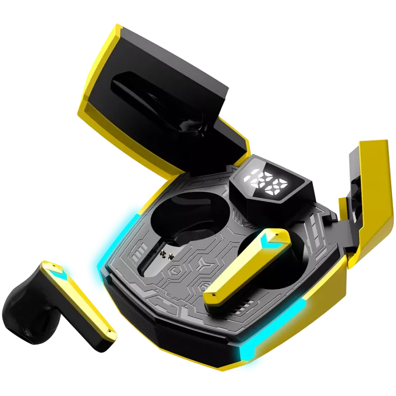 Canyon GTWS-2 Cuffie Wireless Ohrhaken Gaming USB Type-C Bluetooth Dock di ricarica Giallo (CND-GTWS2Y)