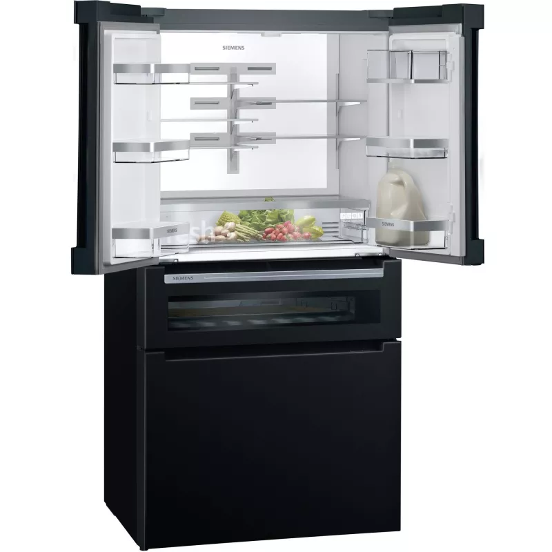 Frigorifero side-by-side Siemens KF96RSBEA a libera installazione 572 L nero