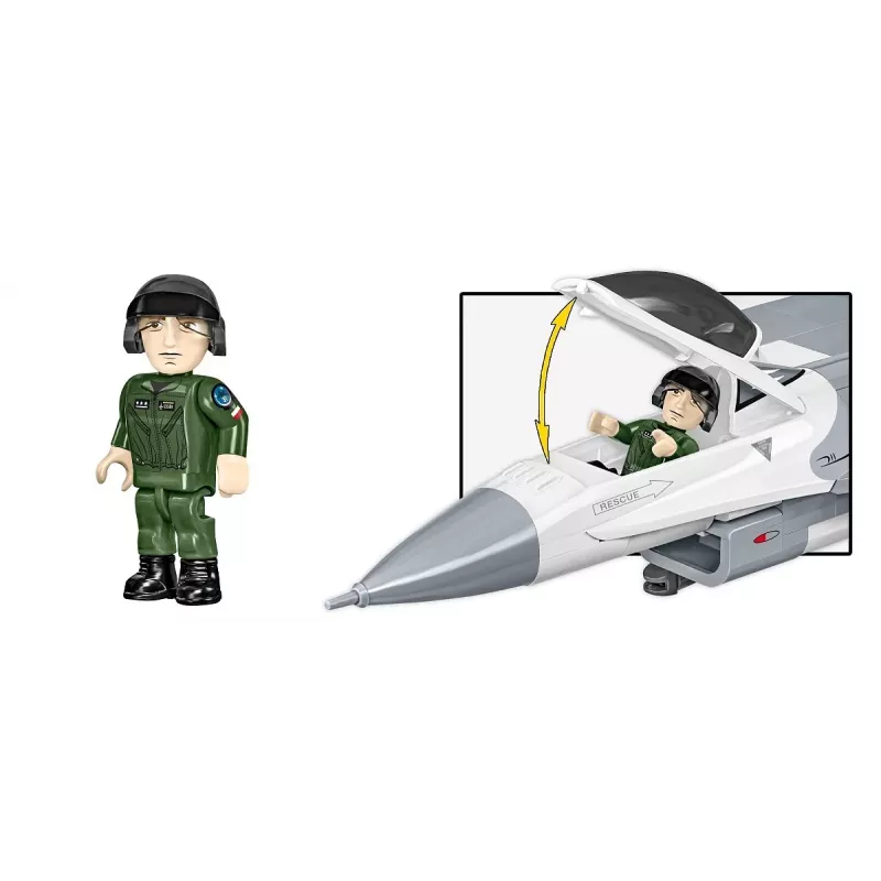 Set da costruzione Cobi F-16C Fighting Falcon – 463 pezzi, kit modello in scala