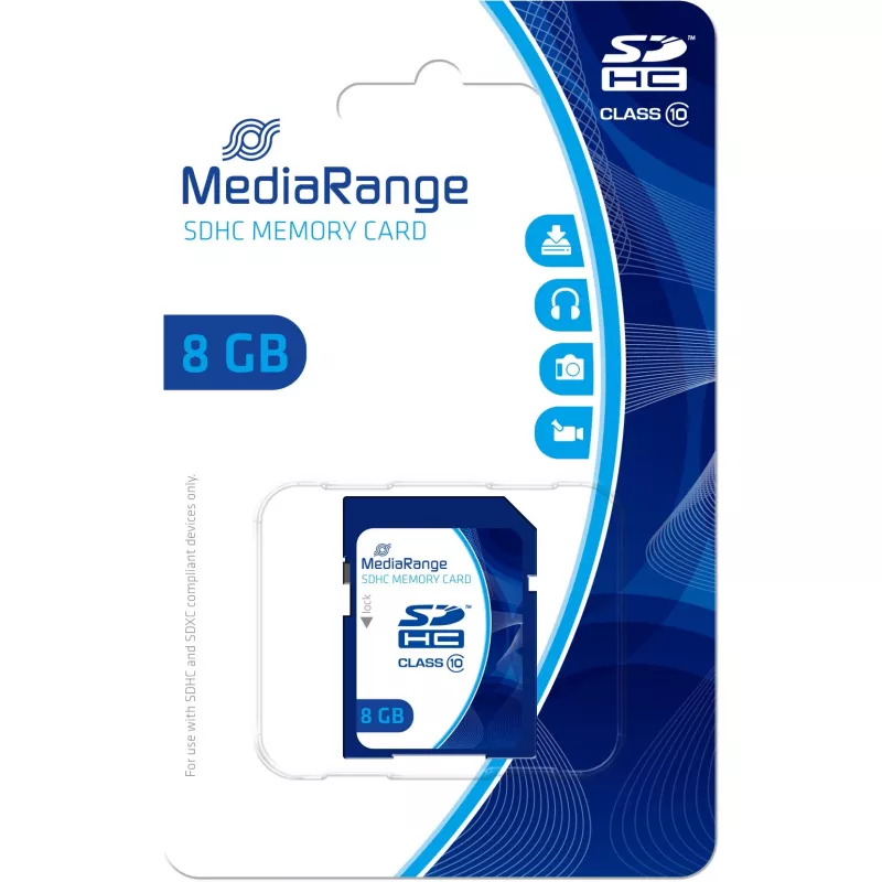 Scheda di memoria MediaRange 8 GB SDHC Class 10 MR962
