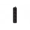 Prolunga di alimentazione Lanberg PS0-04E-0100-IEC-BK 1 m 4 prese AC per interni nero