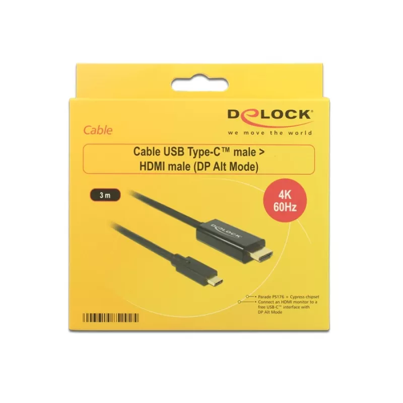 Adattatore cavo video DeLOCK 85292 USB Type-C a HDMI 3m nero