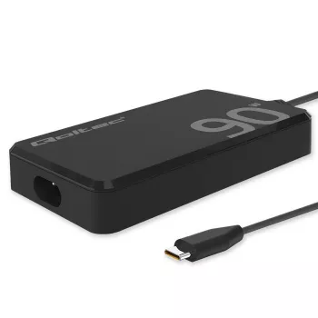 Caricabatterie da parete Qoltec 90W GaN Super Fast SLIM | XP | 5-20V | 4,5A | USB-C 3.1 | Laptop | MacBook | Smartphone | + cavo