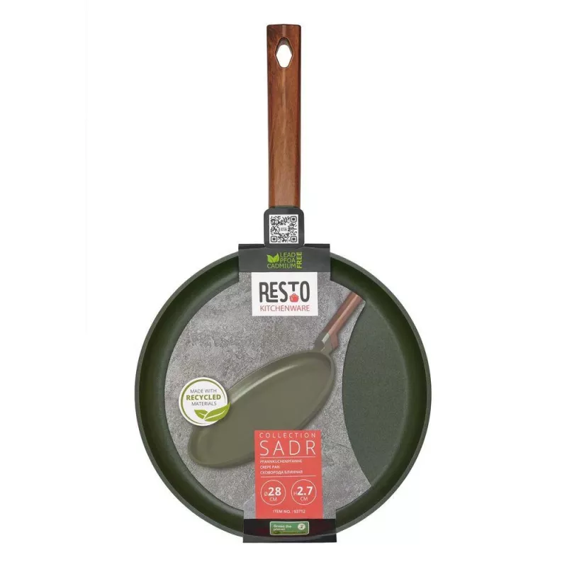 Padella piatta per crêpe RESTO 93712 — 28 cm di diametro, 2,7 cm di altezza