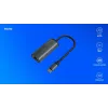Adattatore SAVIO USB-C 3.1 Gen.1 (M) a RJ-45 Gigabit Ethernet (F), 1000 Mbps, AK-56, grigio