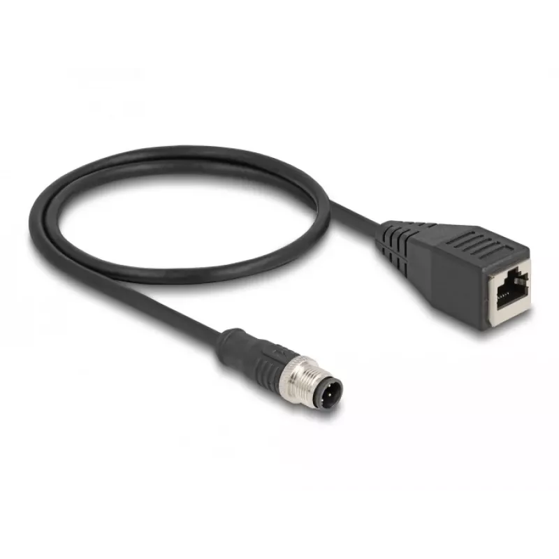 Cavo adattatore DeLOCK M12 codifica D 4 poli maschio a RJ45 femmina 50 cm