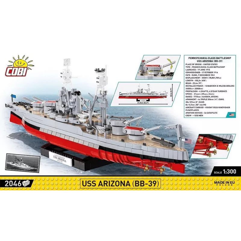 Mattoncini USS Arizona BB-39 2046 pezzi