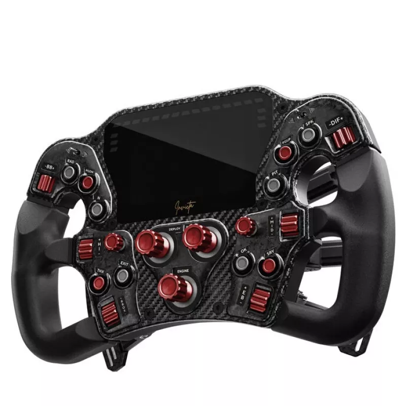 Volante Asetek Invicta LCD 4,3 pollici USB-C Red on Black Edition