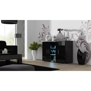 Credenza Cama SOHO S7 120 cm Nero Lucido