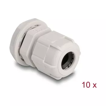 Pressacavo M16 DELOCK, plastica, grigio, confezione da 10