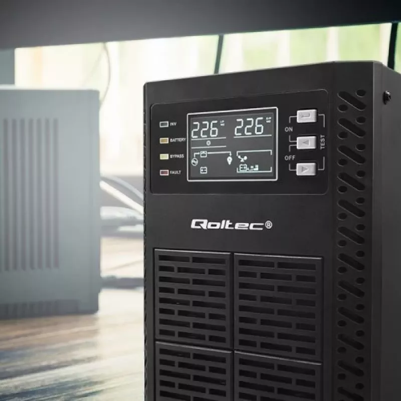 Qoltec 52281 UPS (gruppo di continuità) doppia conversione (Online) 2 kVA 2000 W 3 uscite AC