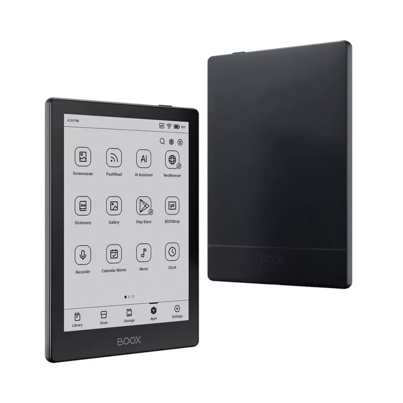 E-Reader Onyx Boox 6 pollici (15,2 cm) con 1448×1072 E‑Ink, 32 GB, 2 GB RAM, Android 11, Wi‑Fi dual band, Bluetooth 5.0, MicroSD, USB‑C, nero