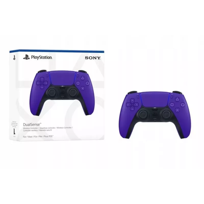 Gamepad Sony DualSense controller wireless per PlayStation 5 — viola, feedback aptico, trigger adattivi, altoparlante integrato, batteria Li-Ion