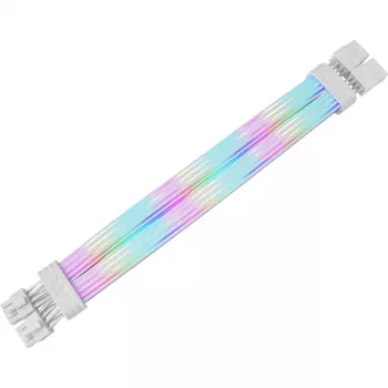 Thermaltake Tt Mod ARGB Snow Cable, 8-pin, 300 mm, bianco