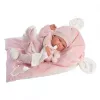 Bambola 73860 bambola neonata Nica su coperta rosa 38 cm Llorens