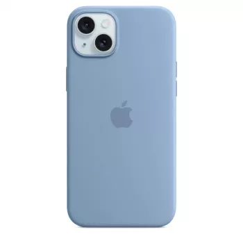 Custodia in silicone Apple iPhone 15 Plus compatibile MagSafe - blu inverno