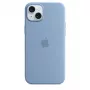 Custodia in silicone Apple iPhone 15 Plus compatibile MagSafe - blu inverno