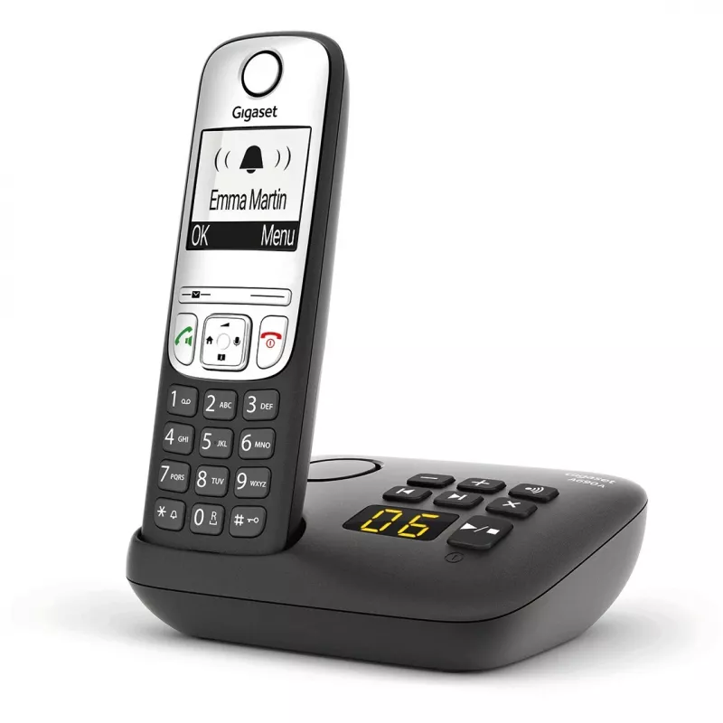 Gigaset A690A - Telefono analogico/DECT - Cordless - Vivavoce - 100 voci - nero (S30852-H2830-B101)