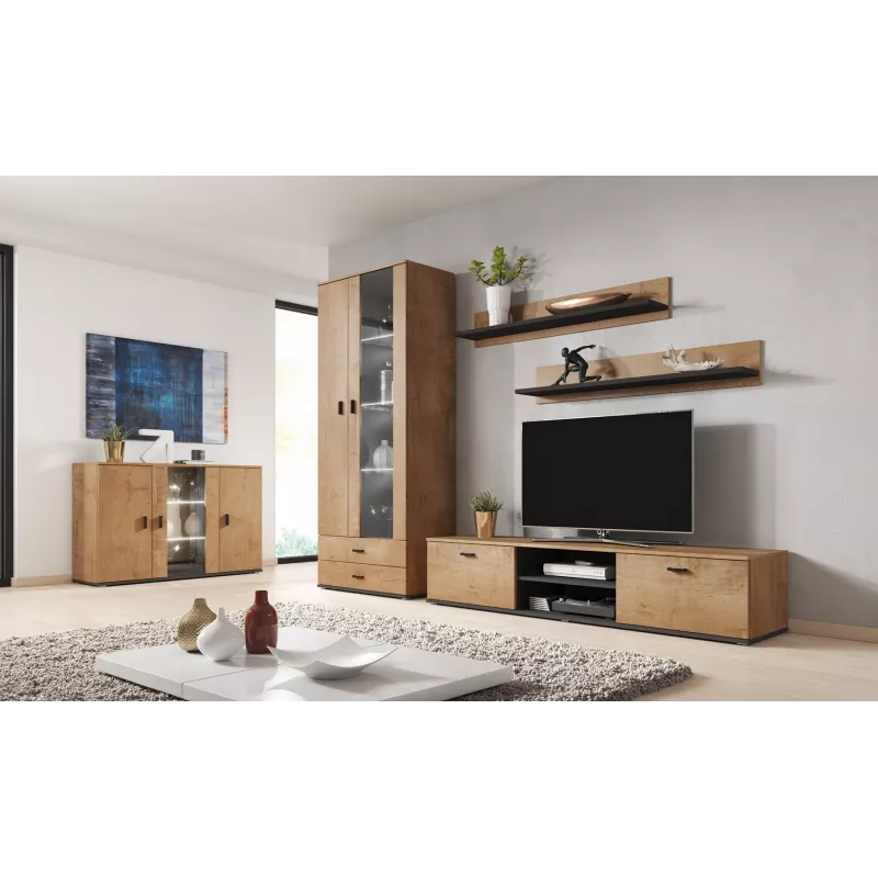 Cama sideboard 120 cm SOHO S7 rovere lefkas/nero