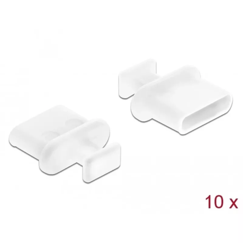 Tappo antipolvere USB Type-C DeLOCK 64094 bianco 10 pezzi