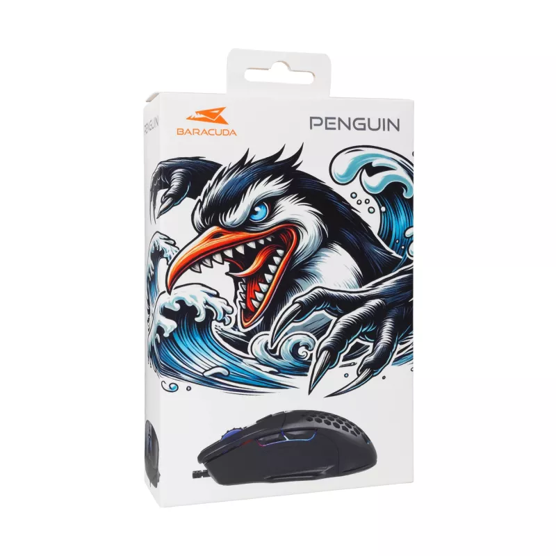 Mouse Baracuda BGM-101 Penguin nero USB
