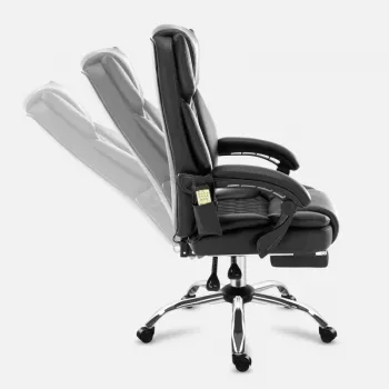 Sedia da ufficio girevole ergonomica mark adler MA-BOSS 6.0, seduta in pelle ecologica, regolabile in altezza 47–55 cm, supporto lombare, meccanismo tilt dual