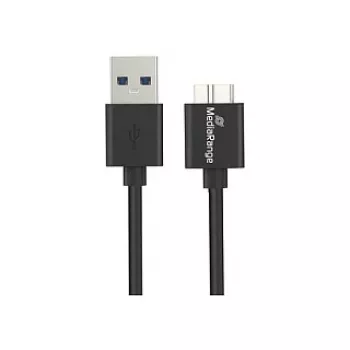 Cavo di ricarica e sincronizzazione USB-A a Micro-B USB 3.0 MediaRange MRCS239 — 50 cm, 5 Gbit/s, 5 W, nero