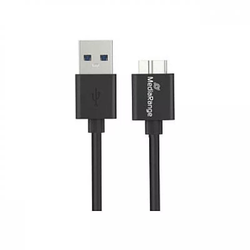 Cavo di ricarica e sincronizzazione USB-A a Micro-B USB 3.0 MediaRange MRCS239 — 50 cm, 5 Gbit/s, 5 W, nero