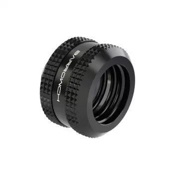 Raccordo per hardtube Barrow 16 mm G1/4 - connettore a compressione dritto nero per tubi rigidi da 16 mm
