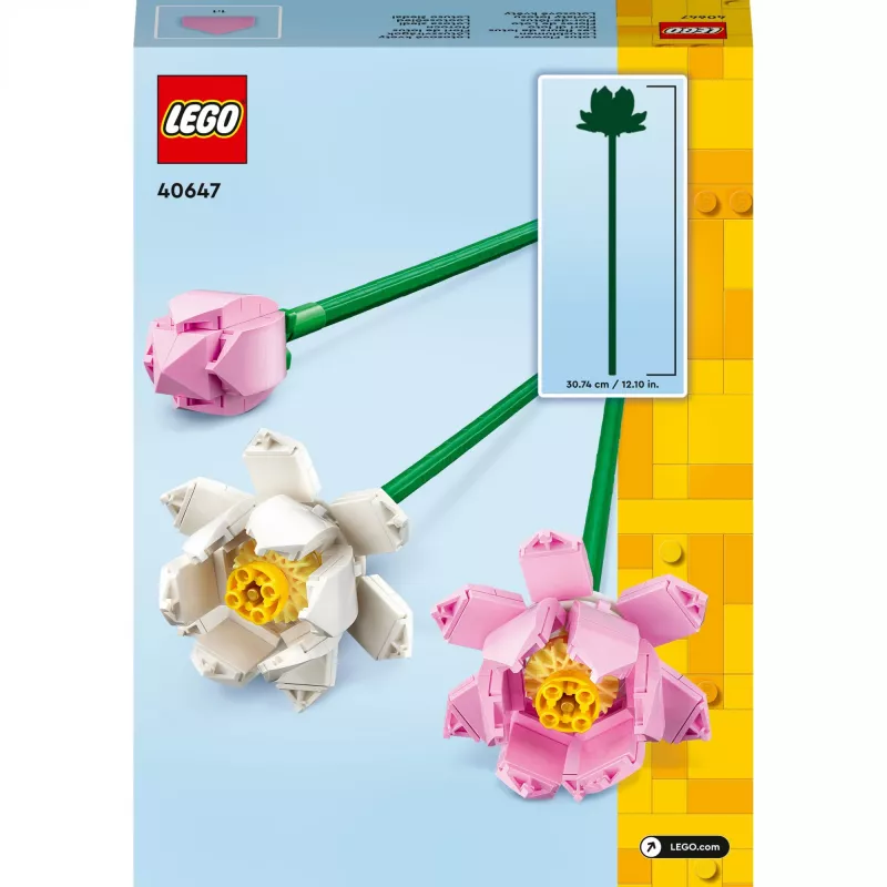 Set da costruzione LEGO 40647 Lotus Flowers — modello modulare Botanical Collection, 220 pezzi, altezza 300 mm, età 8+